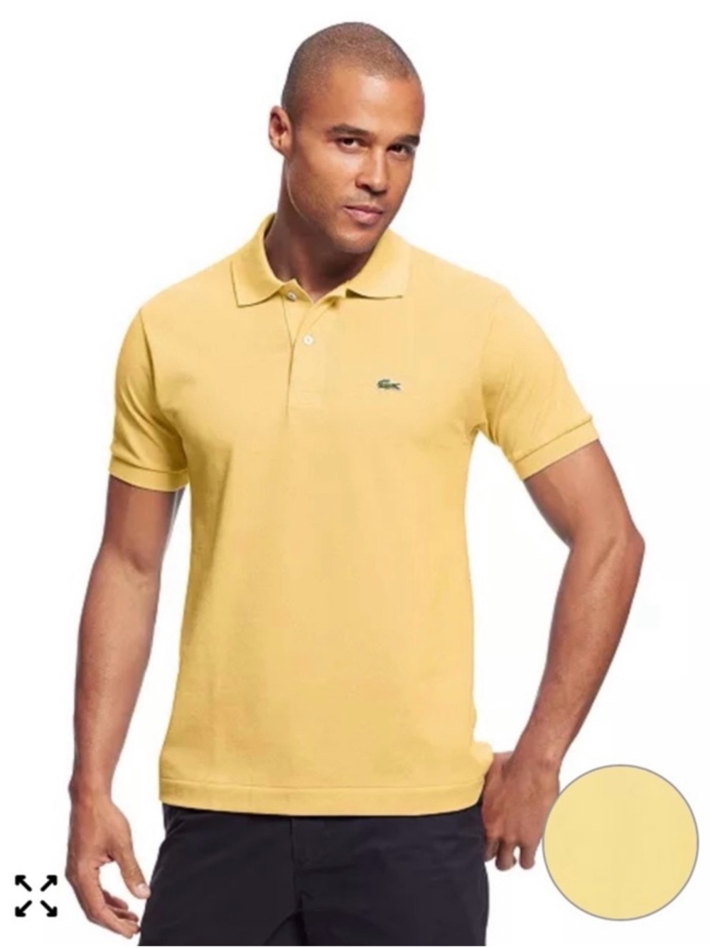 Lacoste Men’s Pale Yellow Short-Sleeve Polo